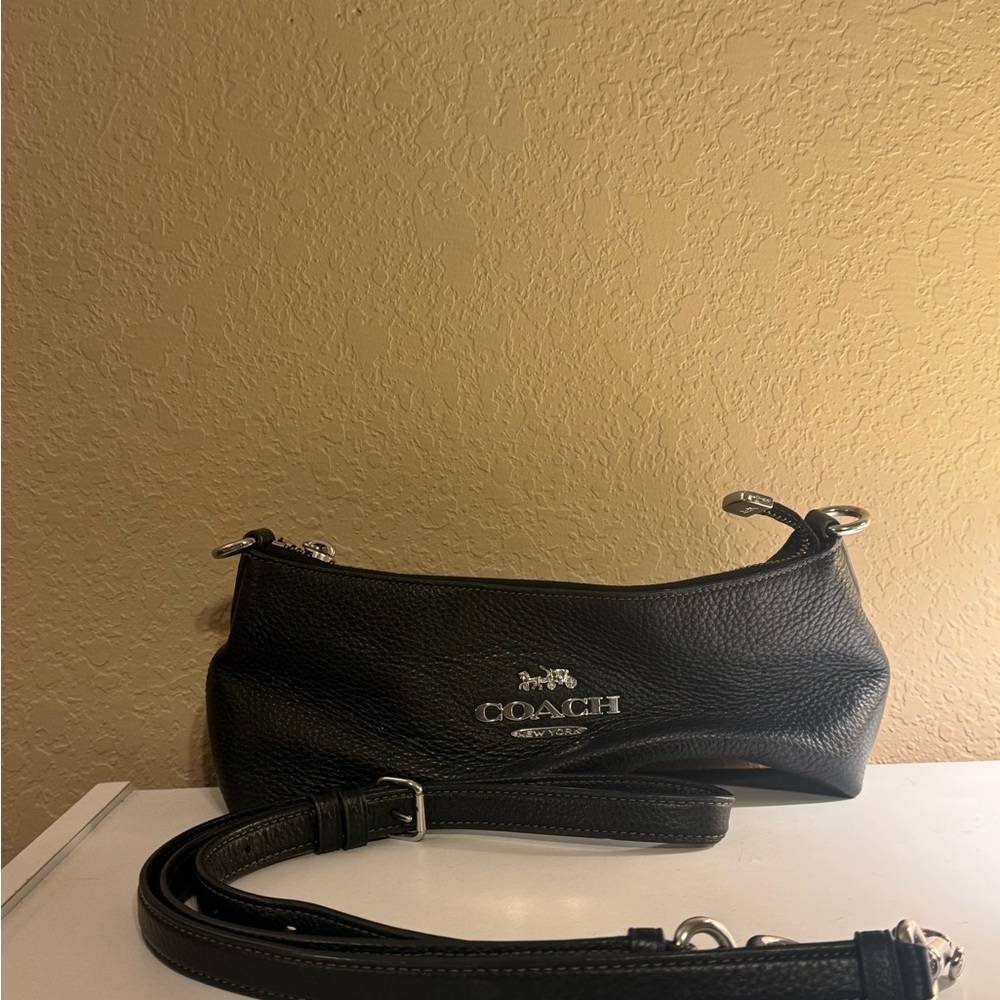 Coach Black Leather Shoulder Bag